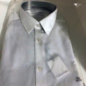Men's White Calvin Klein Dress Shirt Size 16 1/2